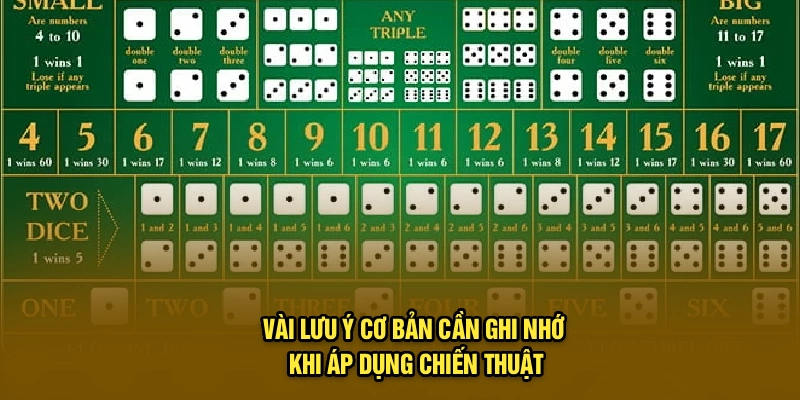 Vài lưu ý cơ bản cần ghi nhớ khi áp dụng chiến thuật